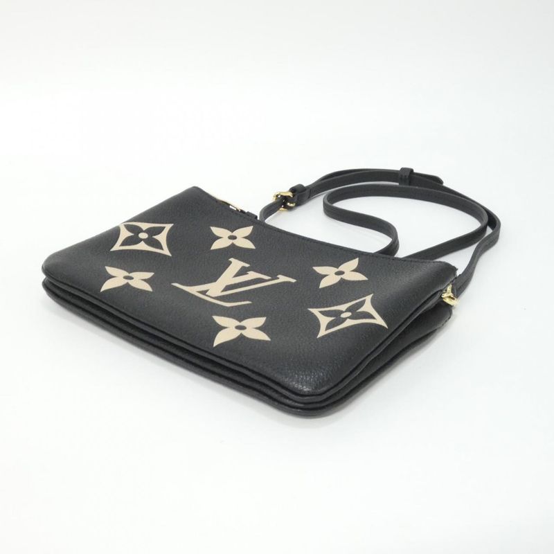 Louis Vuitton Bicolor Monogram Empreinte Pochette Double Zip M80787 Shoulder Bag