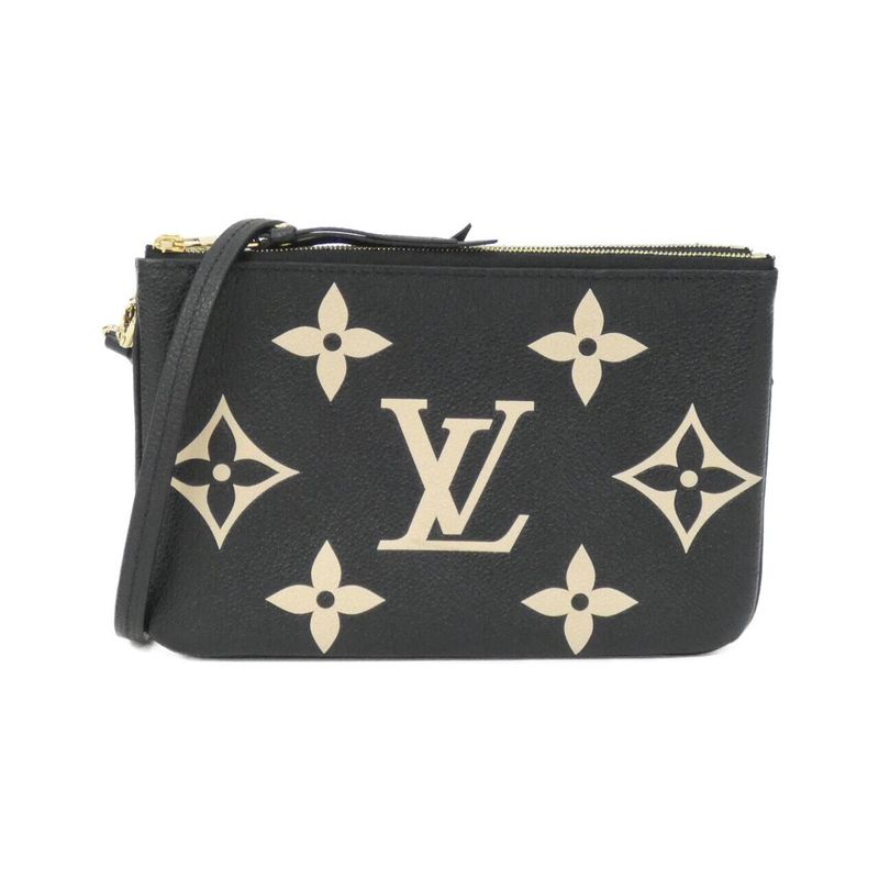 Louis Vuitton Bicolor Monogram Empreinte Pochette Double Zip M80787 Shoulder Bag