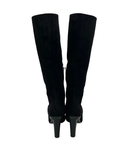 Hermes Long Boots Silver Hardware Women's SIZE 36.5 (24cm (9.45in)) Hermes