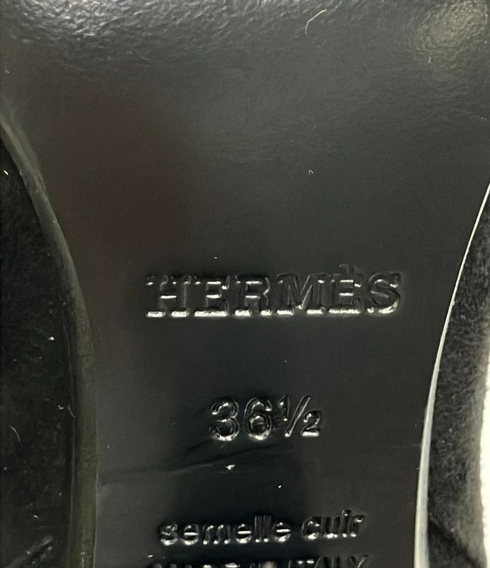 Hermes Long Boots Silver Hardware Women's SIZE 36.5 (24cm (9.45in)) Hermes