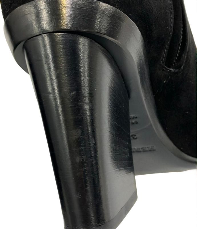 Hermes Long Boots Silver Hardware Women's SIZE 36.5 (24cm (9.45in)) Hermes