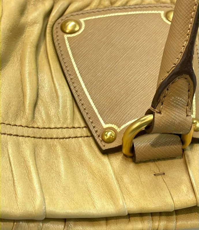 Prada Handbag Tote Bag Gathered Women's Prada