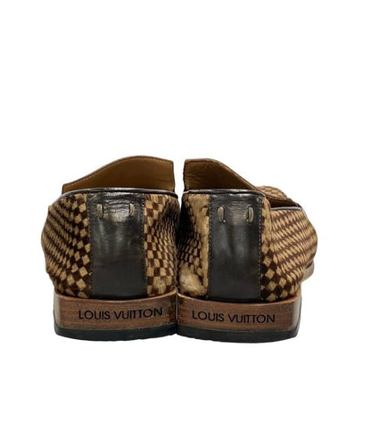 Louis Vuitton Square Toe Slip-on Haraco Damier Sauvage Men's SIZE 6.5 (S) Louis