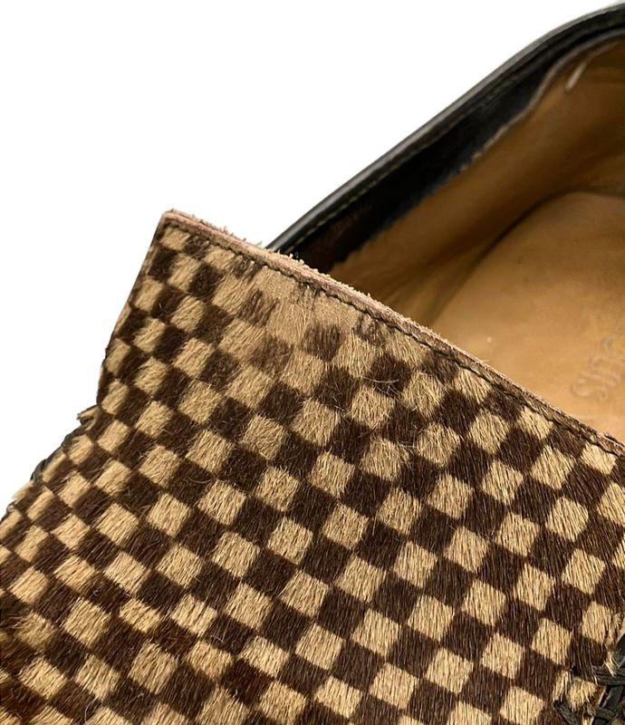 Louis Vuitton Square Toe Slip-on Haraco Damier Sauvage Men's SIZE 6.5 (S) Louis