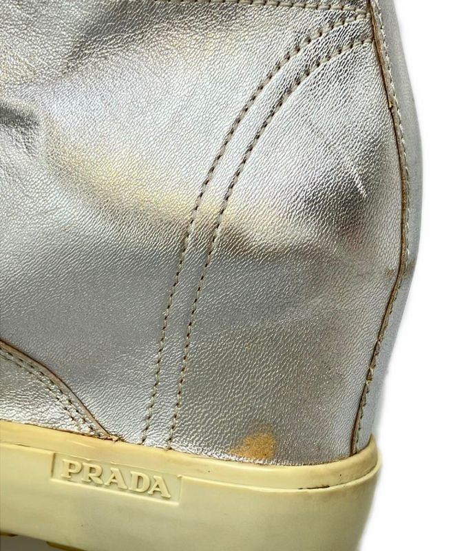 Prada High Cut Sneakers Inheel 3tz015 Women's SIZE 36 (23cm (9.06in)) Prada