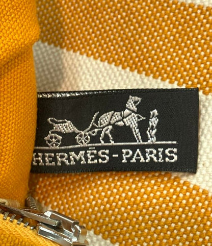 Hermes Tote Bag Canvas Stripe Cannes MM Women's Hermes