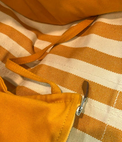Hermes Tote Bag Canvas Stripe Cannes MM Women's Hermes
