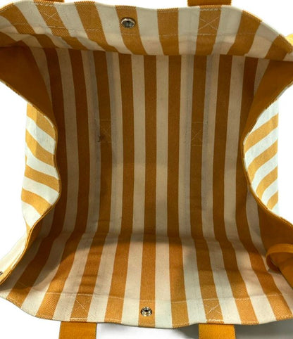 Hermes Tote Bag Canvas Stripe Cannes MM Women's Hermes