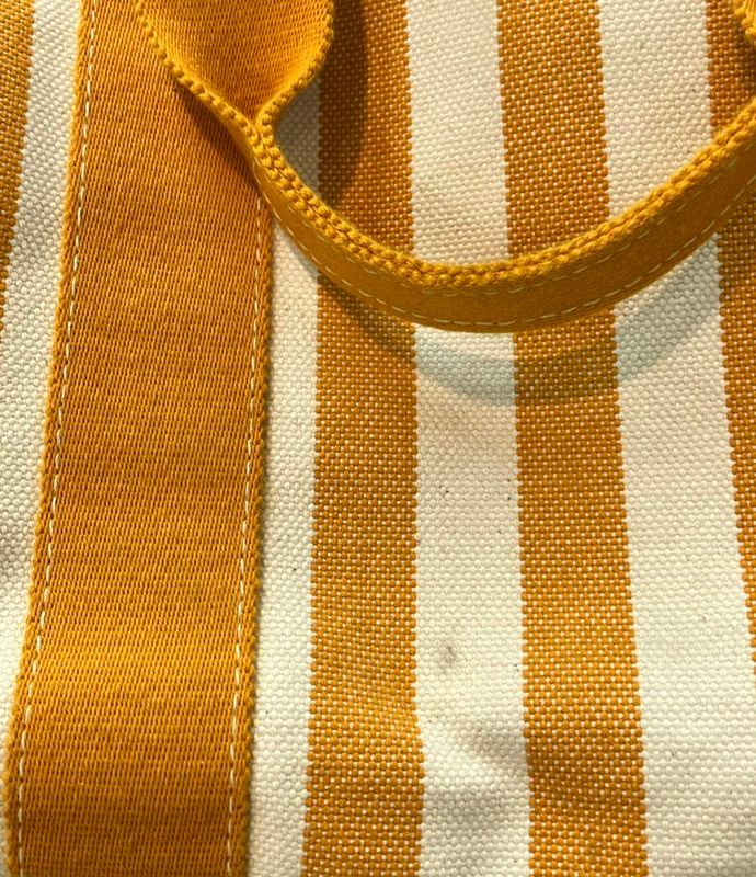 Hermes Tote Bag Canvas Stripe Cannes MM Women's Hermes