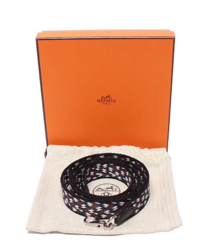 Hermes Shoulder Strap W Engraved Silver Hardware Bandouliere Zigzag Sungle