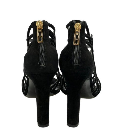 Hermes Sandals Suede Gold Hardware Women's SIZE 36.5 (24cm (9.45in)) Hermes