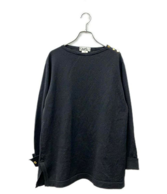 Hermes Long Sleeve Serie Button Knit Ladies SIZE L Hermes