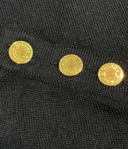 Hermes Long Sleeve Serie Button Knit Ladies SIZE L Hermes