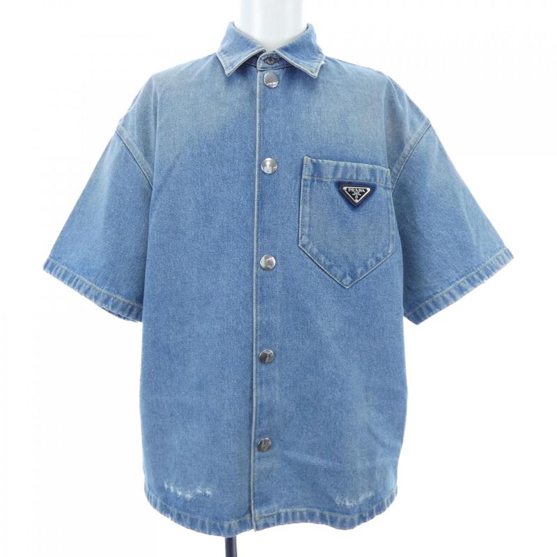 Prada Triangle Logo Gec067 S212 1ZAB S/S Shirt