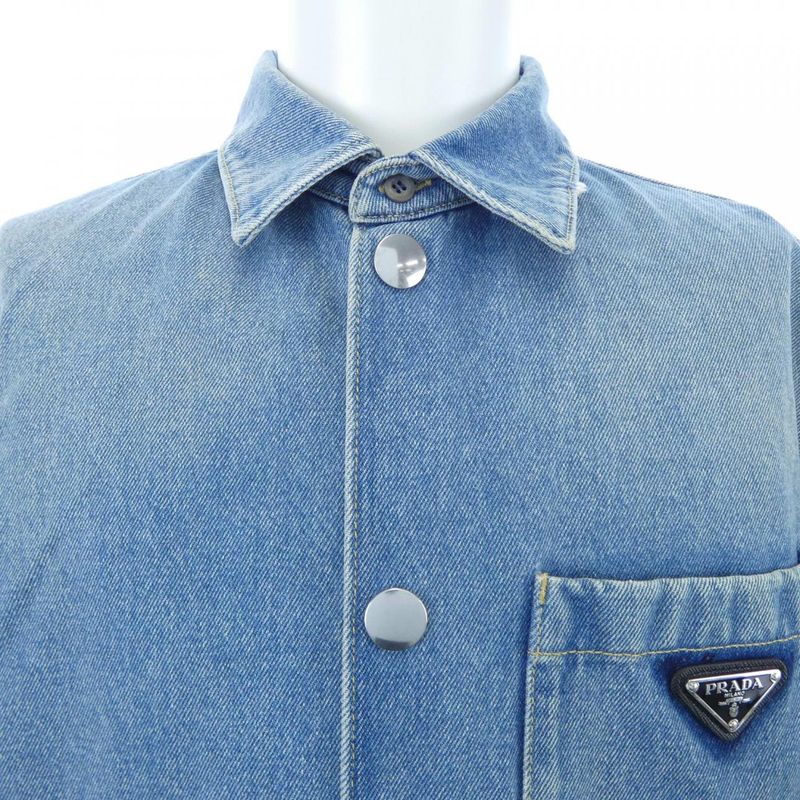 Prada Triangle Logo Gec067 S212 1ZAB S/S Shirt