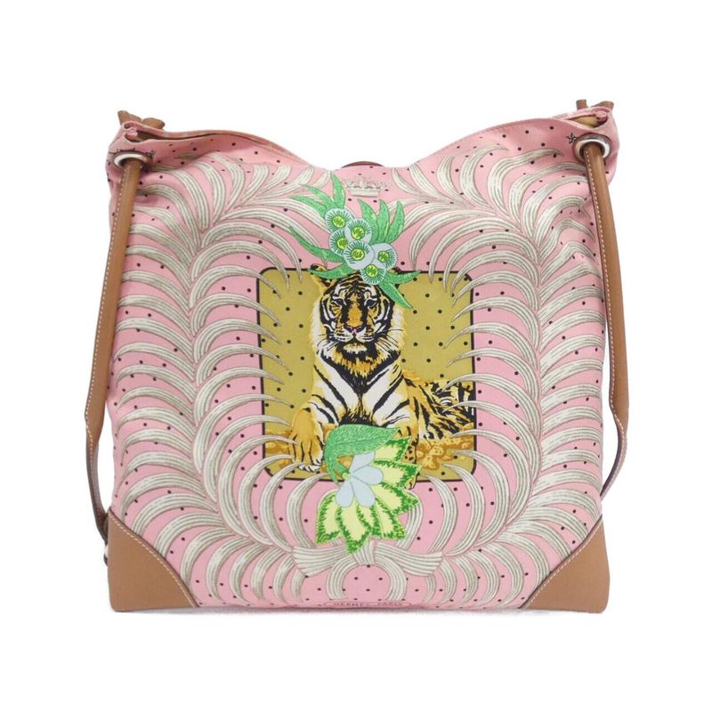 Hermes Tigre Royal Fleuri Silky City PM 079188ck Shoulder Bag