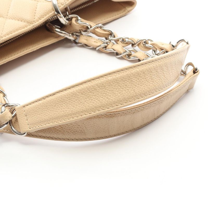 Chanel Tote Bag Matelasse Grand Shopping GST Cream Caviar Skin (grained Calf)