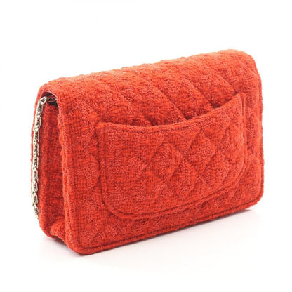 Chanel Shoulder Bag 2.55 Matelasse Red Fabric 2.55 Matelasse Chain Wallet