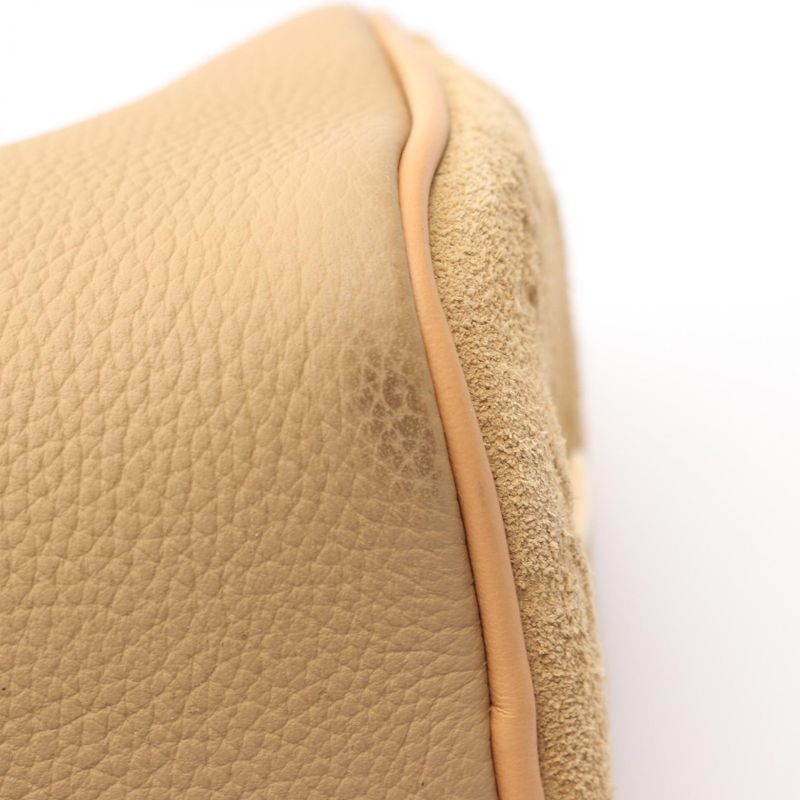 Louis Vuitton Handbag Keepall Bandouliere 25 Monogram M12627 Beige Leather