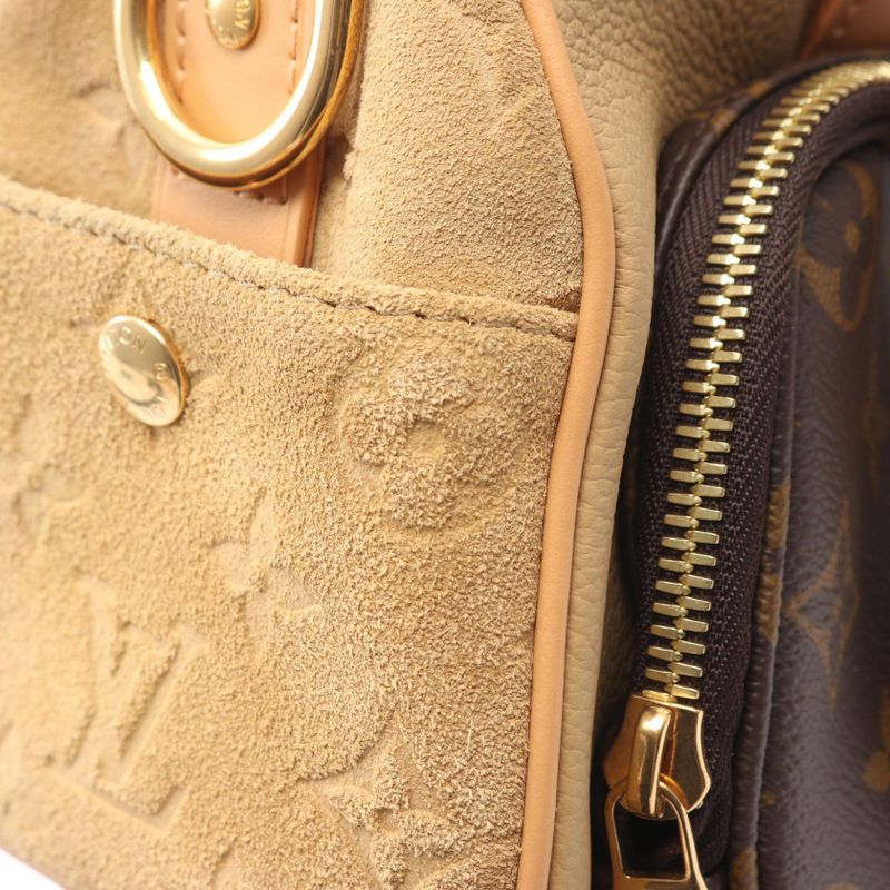 Louis Vuitton Handbag Keepall Bandouliere 25 Monogram M12627 Beige Leather