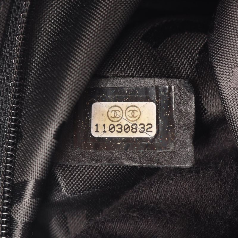 Chanel Handbag Wild Stitch Black Leather Wild Stitch Tote Bag Women's Used A