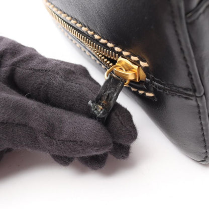 Chanel Handbag Wild Stitch Black Leather Wild Stitch Tote Bag Women's Used A