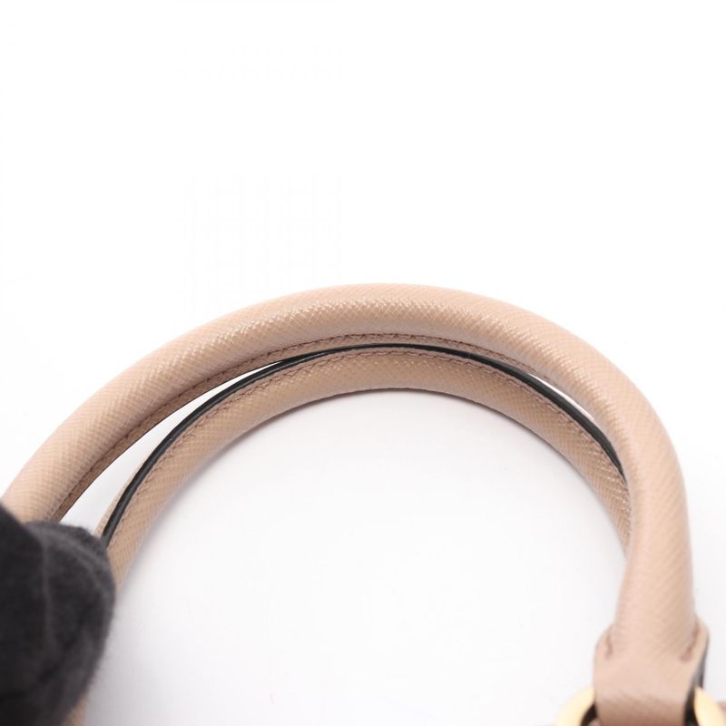 Prada Handbag Saffiano + SOFT C Beige Saffiano Leather Galleria 2way Shoulder