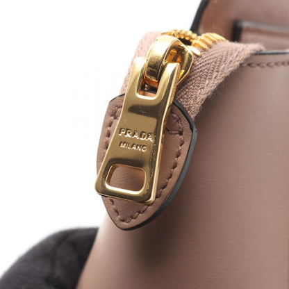 Prada Handbag Saffiano Soft C Beige Leather Galleria 2-Way