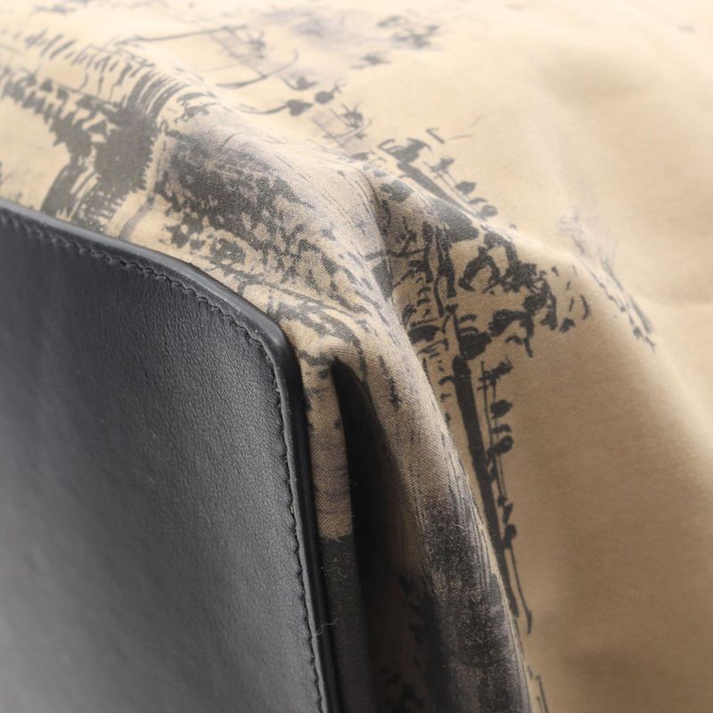 Dior Toujours Oblique Large Beige Dark Brown Canvas Leather Toujours Oblique