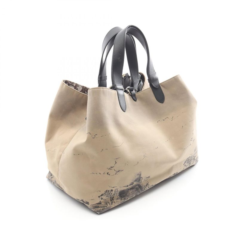 Dior Toujours Oblique Large Beige Dark Brown Canvas Leather Toujours Oblique