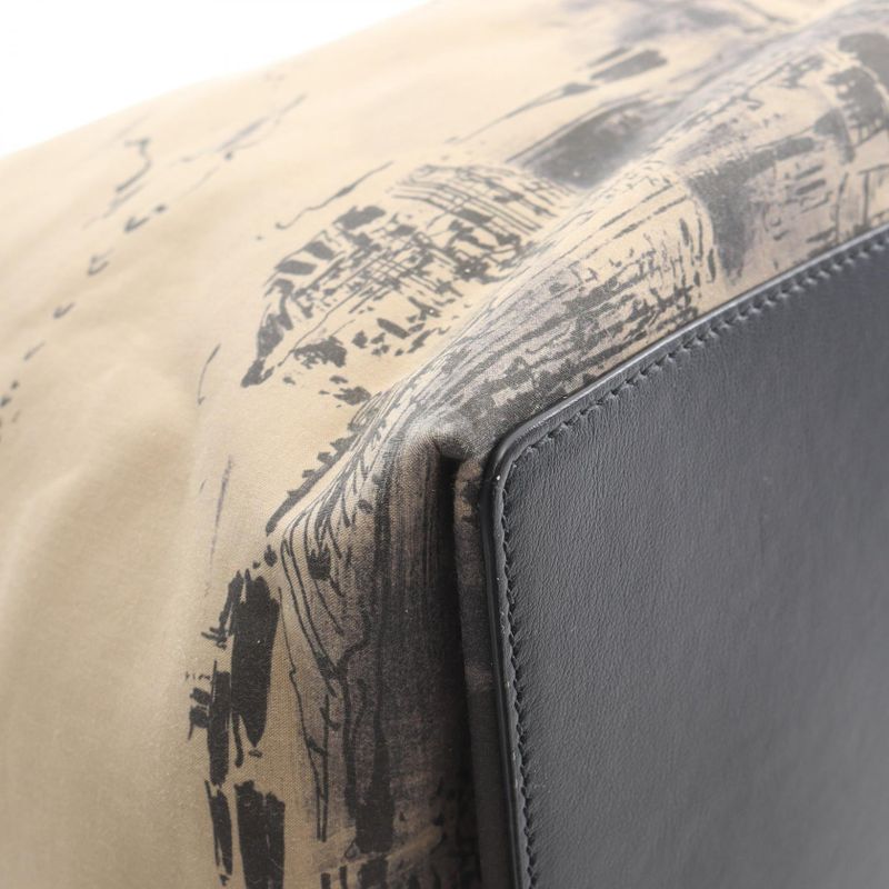 Dior Toujours Oblique Large Beige Dark Brown Canvas Leather Toujours Oblique