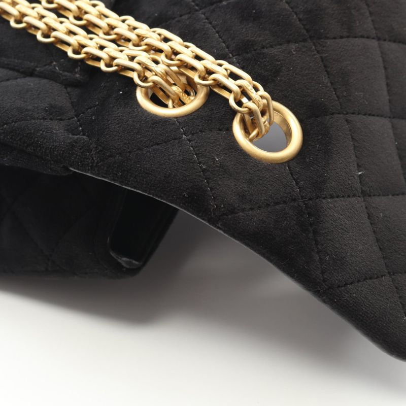 Chanel Shoulder Bag 2.55 Black Fabric 2.55 Mini Matelasse Chain Shoulder Ladies