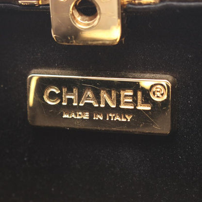 Chanel Shoulder Bag Coco Mark Gold Leather Chain Clutch Women's Used A