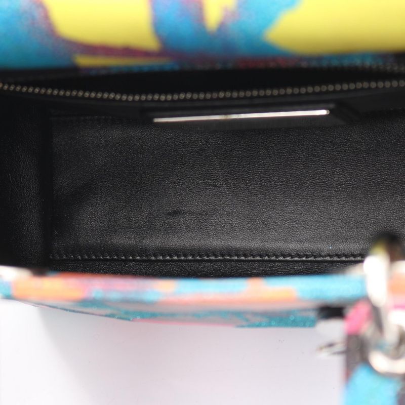 Dior Handbag Lady Dior Small Christian Dior × Chris Martin Multi Leather Lady