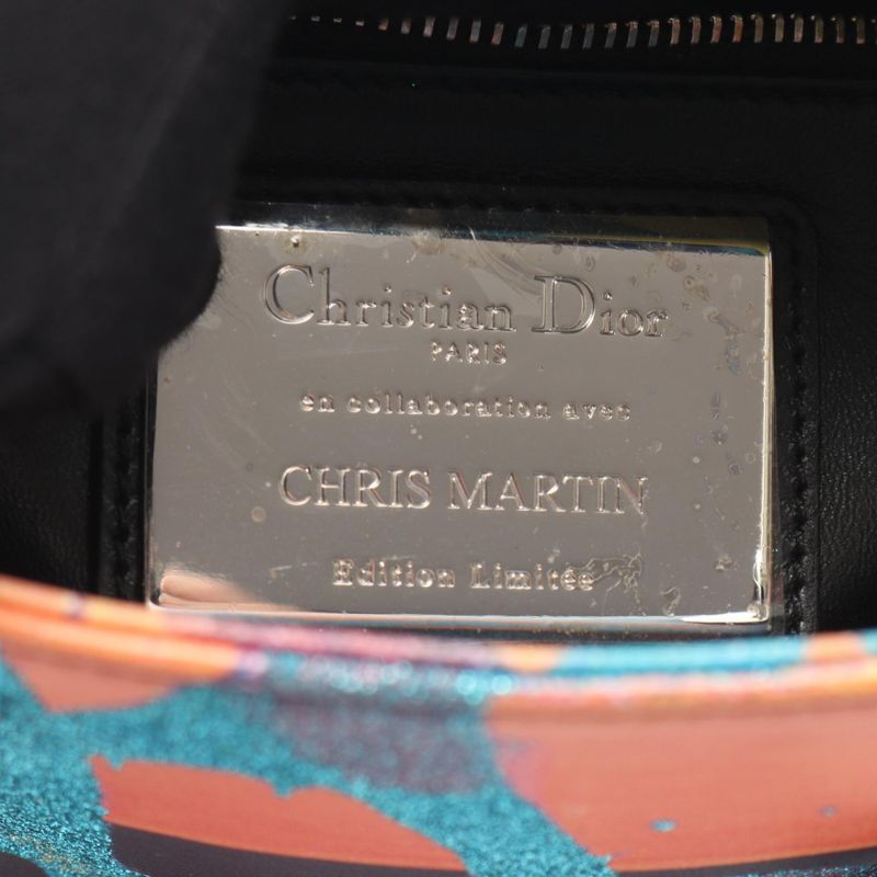 Dior Handbag Lady Dior Small Christian Dior × Chris Martin Multi Leather Lady