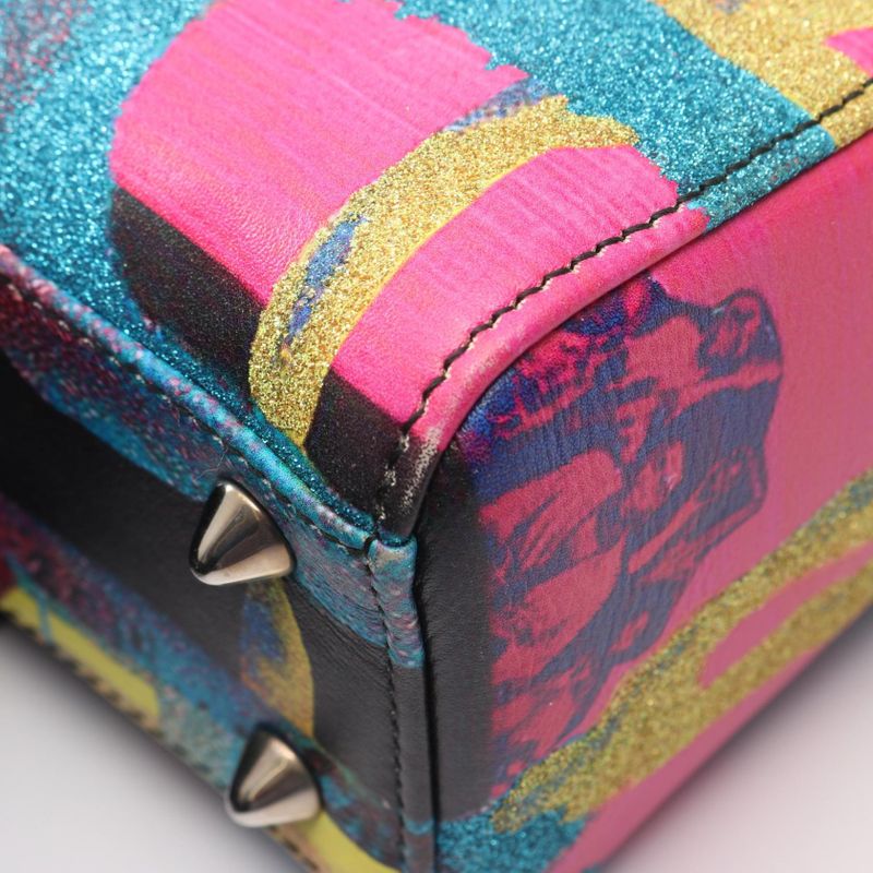 Dior Handbag Lady Dior Small Christian Dior × Chris Martin Multi Leather Lady