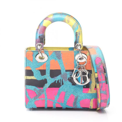 Dior Handbag Lady Dior Small Christian Dior × Chris Martin Multi Leather Lady