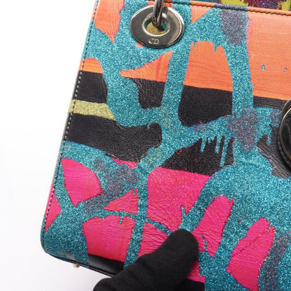 Dior Handbag Lady Dior Small Christian Dior × Chris Martin Multi Leather Lady