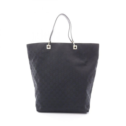 Gucci Tote Bag GG Canvas 002･1097 Black Canvas Leather Tote Bag Ladies Used A