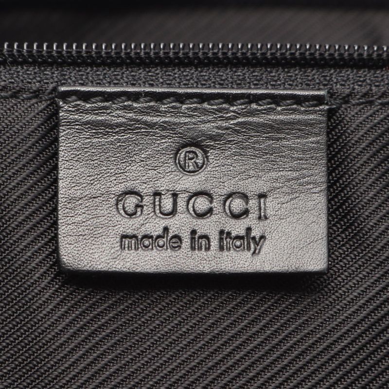 Gucci Tote Bag GG Canvas 002･1097 Black Canvas Leather Tote Bag Ladies Used A