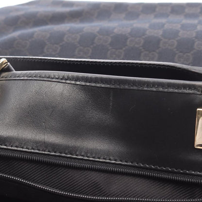 Gucci Tote Bag GG Canvas 002･1097 Black Canvas Leather Tote Bag Ladies Used A