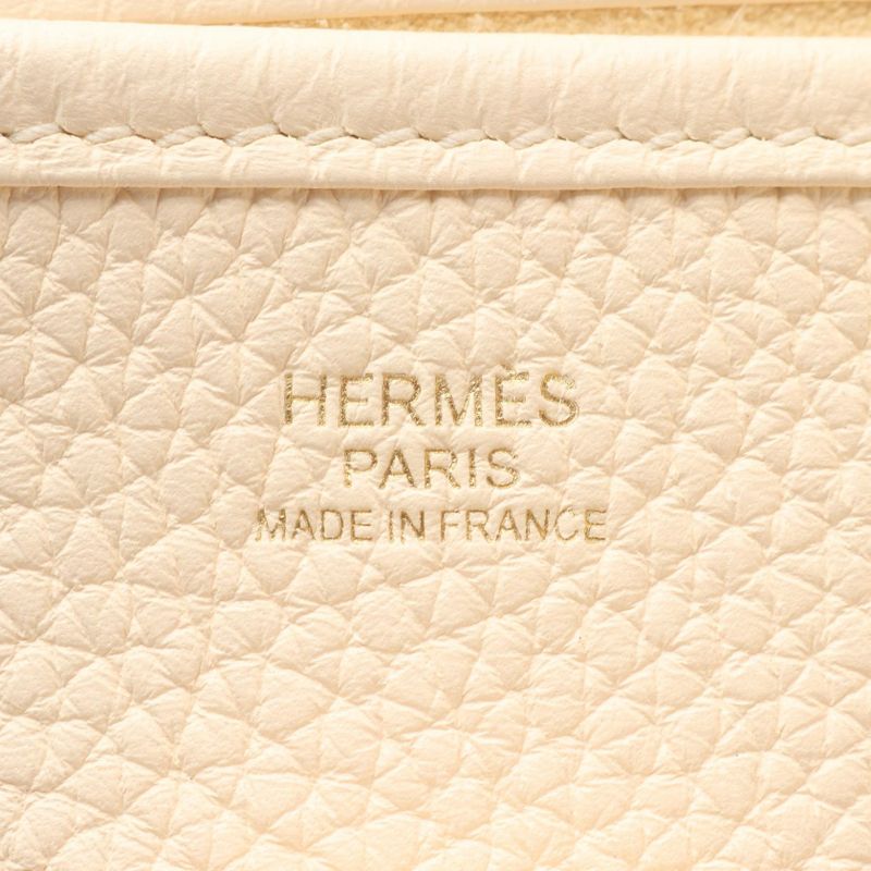 Hermes Shoulder Bag Evelyn 3 Trois PM Nata Etoupe Leather Evelyn 3PM Nata