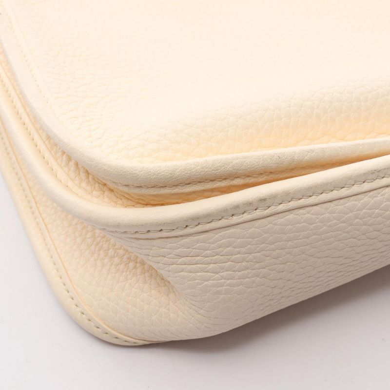 Hermes Shoulder Bag Evelyn 3 Trois PM Nata Etoupe Leather Evelyn 3PM Nata