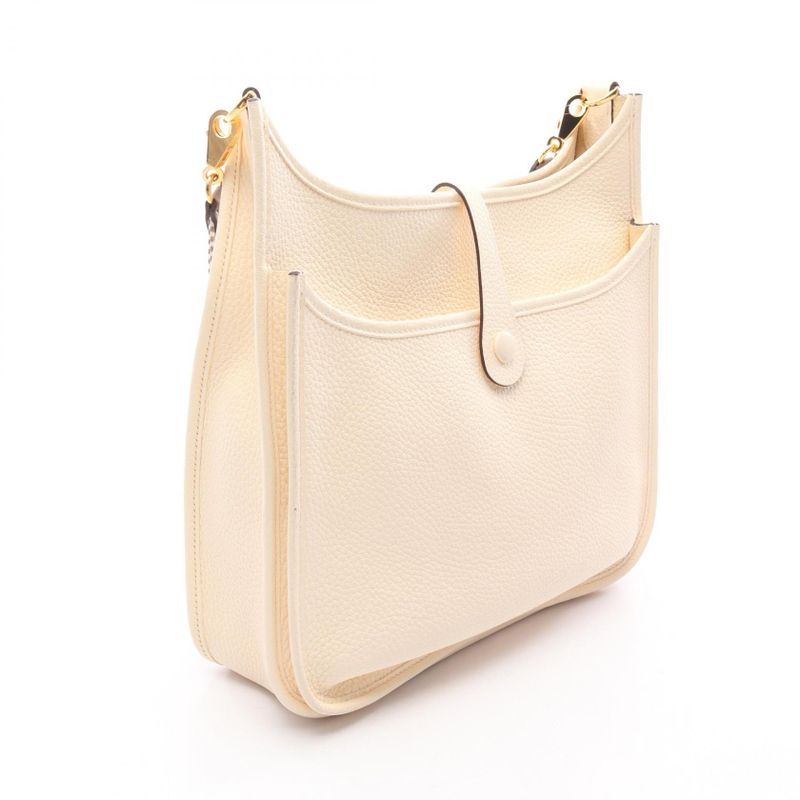Hermes Shoulder Bag Evelyn 3 Trois PM Nata Etoupe Leather Evelyn 3PM Nata