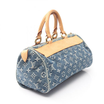 Louis Vuitton Handbag Neo Speedy M95019 Blue Denim Leather Neo Speedy Ladies