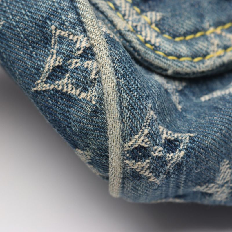 Louis Vuitton Handbag Neo Speedy M95019 Blue Denim Leather Neo Speedy Ladies