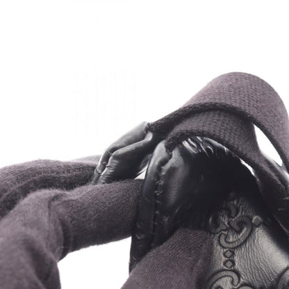 Gucci Waist Bag Body Bag Guccissima Sherry Line 246409 Black Leather Guccissima