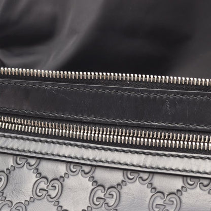 Gucci Waist Bag Body Bag Guccissima Sherry Line 246409 Black Leather Guccissima