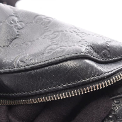 Gucci Waist Bag Body Bag Guccissima Sherry Line 246409 Black Leather Guccissima