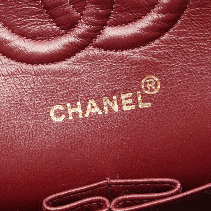 Chanel Shoulder Bag Matelasse W Flap Black Lambskin Matelasse Double Flap Chain